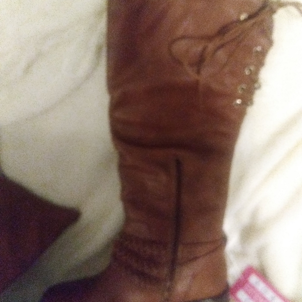 Xoxo Marcus Tall Riding Boots - TAN Size: 6M - Picture 3 of 5
